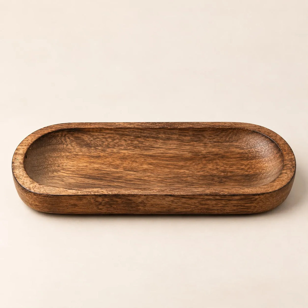 Oval Trinket Tray — Mango Wood