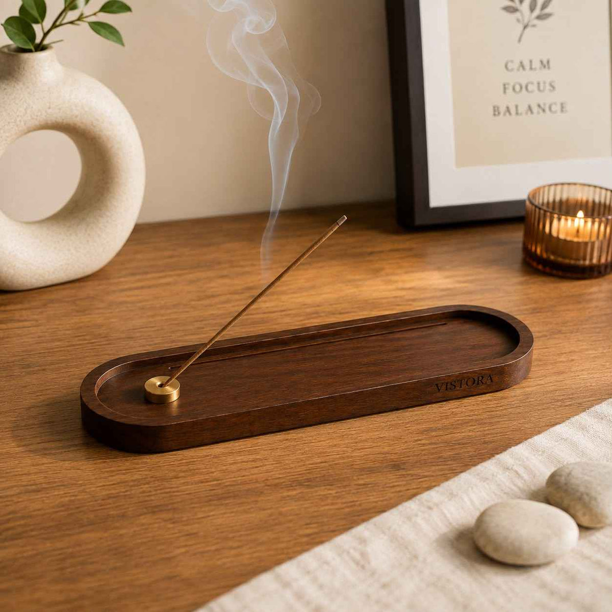 Incense Tray — Minimal Wooden Incense Stick Holder